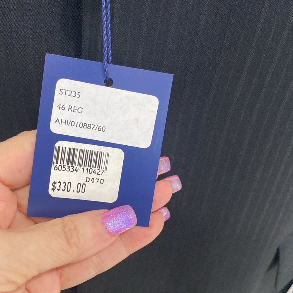 NWT Alexandre London Pure Wool Navy Blazer / Sports Coat |Size 46 Regular - Picture 9 of 15